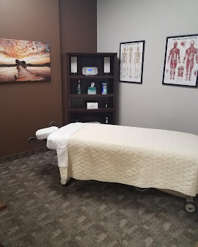 Massage therapy room at Canterbury Chiropractic